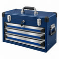 Werkzeugkoffer 60 x 30 x 36 cm aus Stahl Blau abschließbar mit 4 Schubladen
